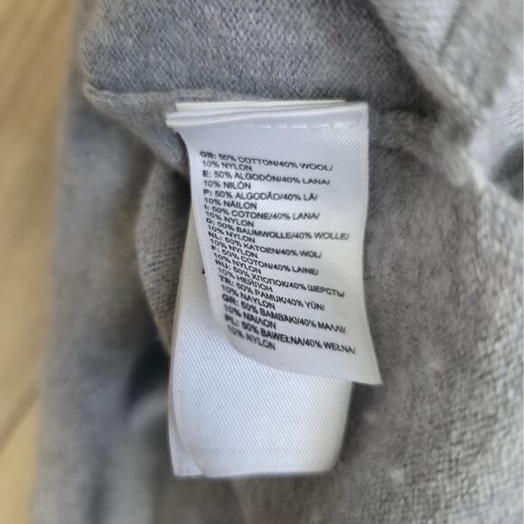 The North Face Cotton Wool Blend 1/4 Zip Gray Pullover Sweater Men Sz L - Picture 10 of 10